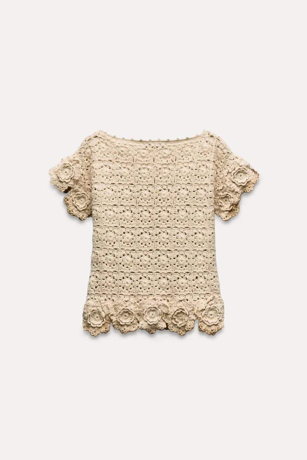 Discount TOP PUNTO CROCHET FLORES Mujer Cárdigan / Jerséis|Punto