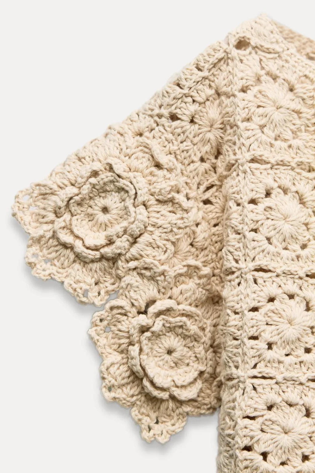 Discount TOP PUNTO CROCHET FLORES Mujer Cárdigan / Jerséis|Punto