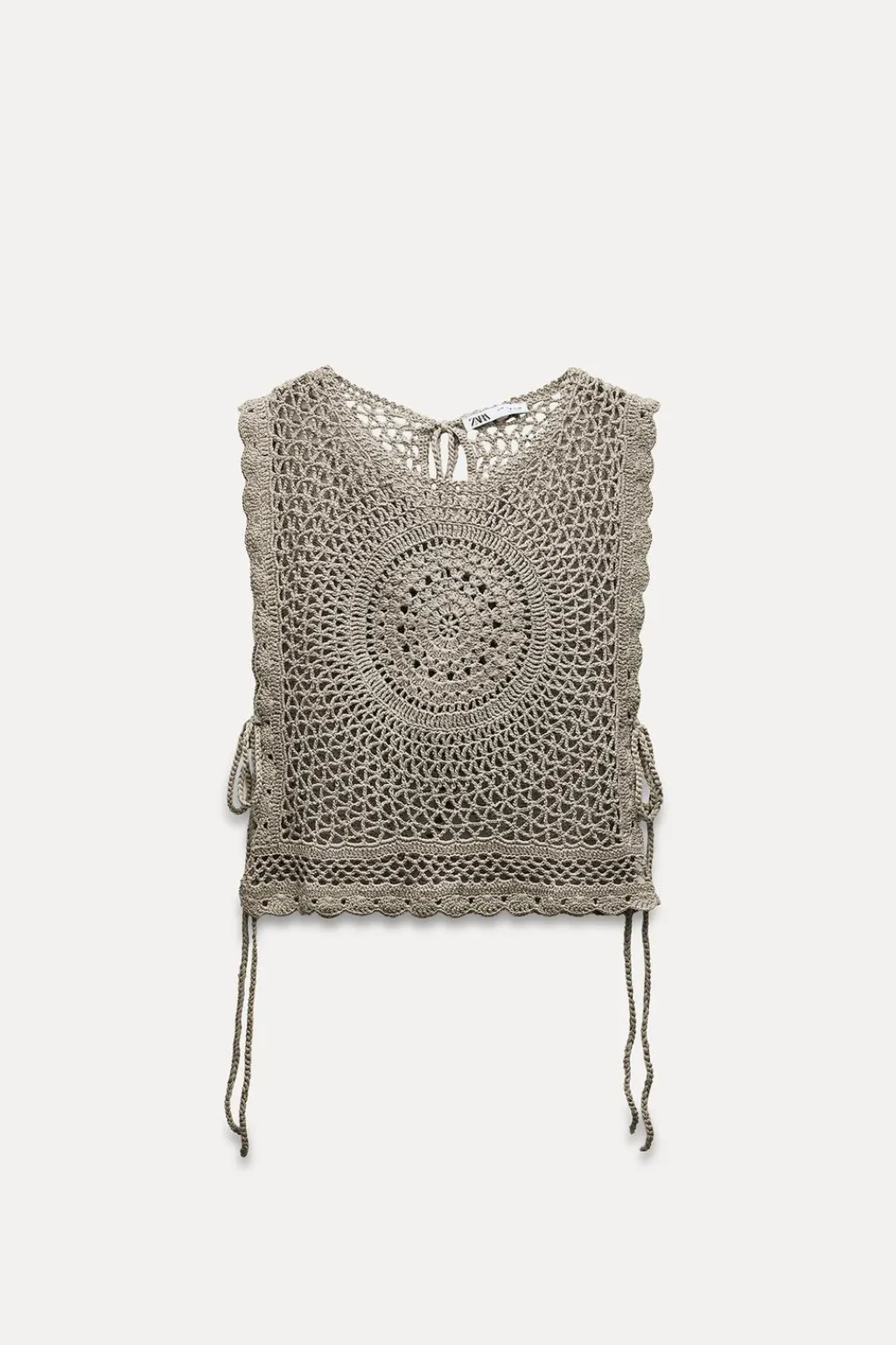 New TOP PUNTO CROCHET LAZOS Mujer Cárdigan / Jerséis|Punto