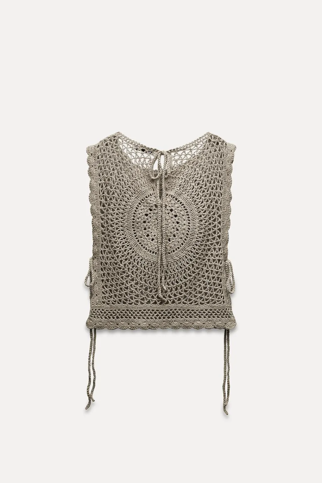 New TOP PUNTO CROCHET LAZOS Mujer Cárdigan / Jerséis|Punto