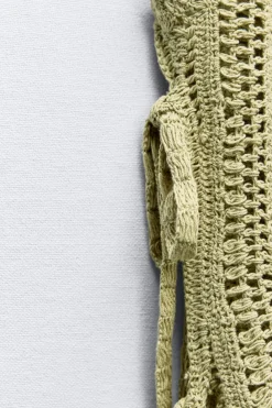 New TOP PUNTO CROCHET LAZOS LATERALES Mujer Cárdigan / Jerséis|Punto