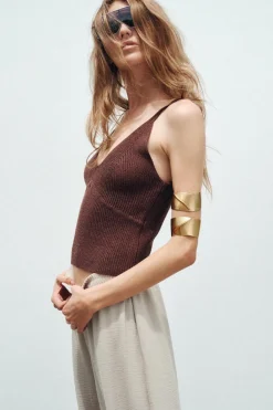 Online TOP PUNTO ESCOTE PICO Mujer Cárdigan / Jerséis|Punto