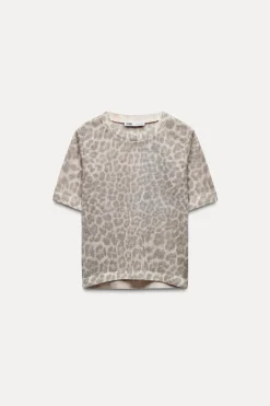Clearance TOP PUNTO FINO ESTAMPADO ANIMAL Mujer Cárdigan / Jerséis|Punto