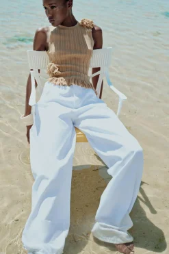 New TOP PUNTO FINO FLORES Mujer Cárdigan / Jerséis|Punto