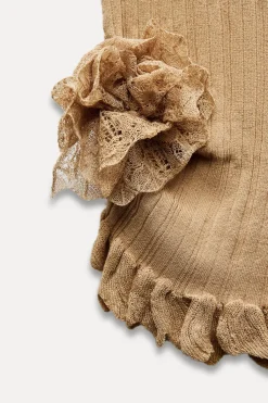 New TOP PUNTO FINO FLORES Mujer Cárdigan / Jerséis|Punto