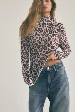 Discount TOP PUNTO FINO JACQUARD ANIMAL Mujer Cárdigan / Jerséis|Punto