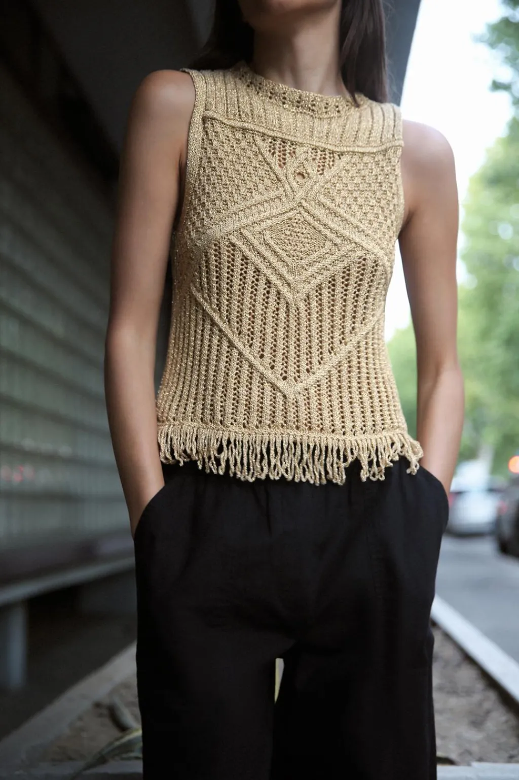 Clearance TOP PUNTO FLECOS HILO METALIZADO Mujer Cárdigan / Jerséis|Punto