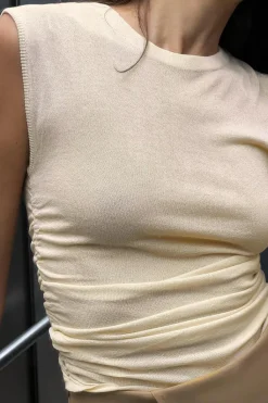 Online TOP PUNTO FRUNCES LATERALES Mujer Cárdigan / Jerséis|Punto