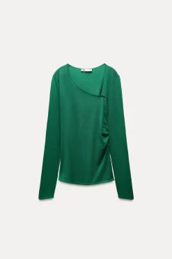 Clearance TOP PUNTO FRUNCES LATERALES Mujer Cárdigan / Jerséis|Punto