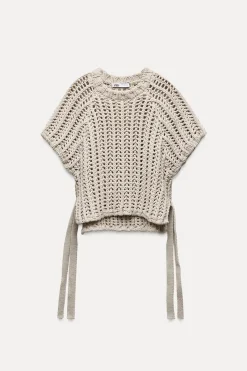 New TOP PUNTO GRUESO TIRAS LATERALES Mujer Cárdigan / Jerséis|Punto