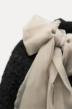 New TOP PUNTO LAZO ORGANZA Mujer Cárdigan / Jerséis|Punto