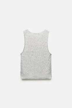 Fashion TOP PUNTO LENTEJUELAS Mujer Cárdigan / Jerséis|Punto