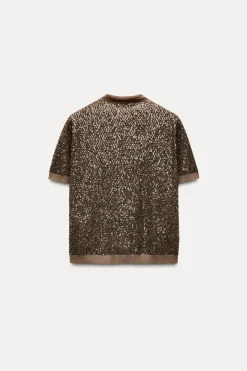 Sale TOP PUNTO LENTEJUELAS Mujer Cárdigan / Jerséis|Punto