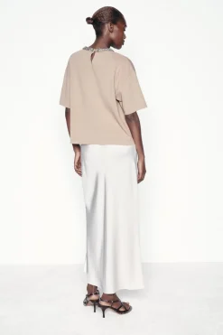 Online TOP PUNTO LISO ABALORIOS JOYA Mujer Cárdigan / Jerséis|Punto