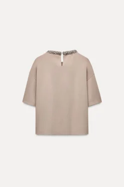 Online TOP PUNTO LISO ABALORIOS JOYA Mujer Cárdigan / Jerséis|Punto