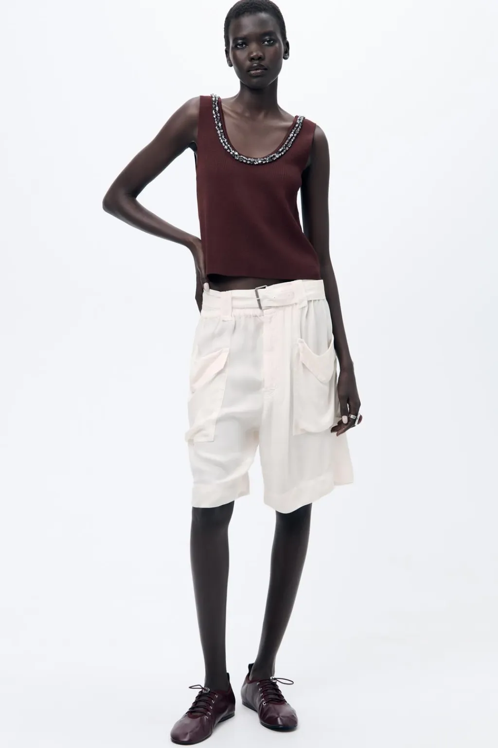 Fashion TOP PUNTO LISO ABALORIOS JOYA Mujer Cárdigan / Jerséis|Punto