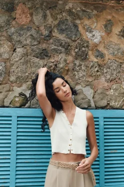 Hot TOP PUNTO LISO BOTONES DORADOS Mujer Cárdigan / Jerséis|Punto