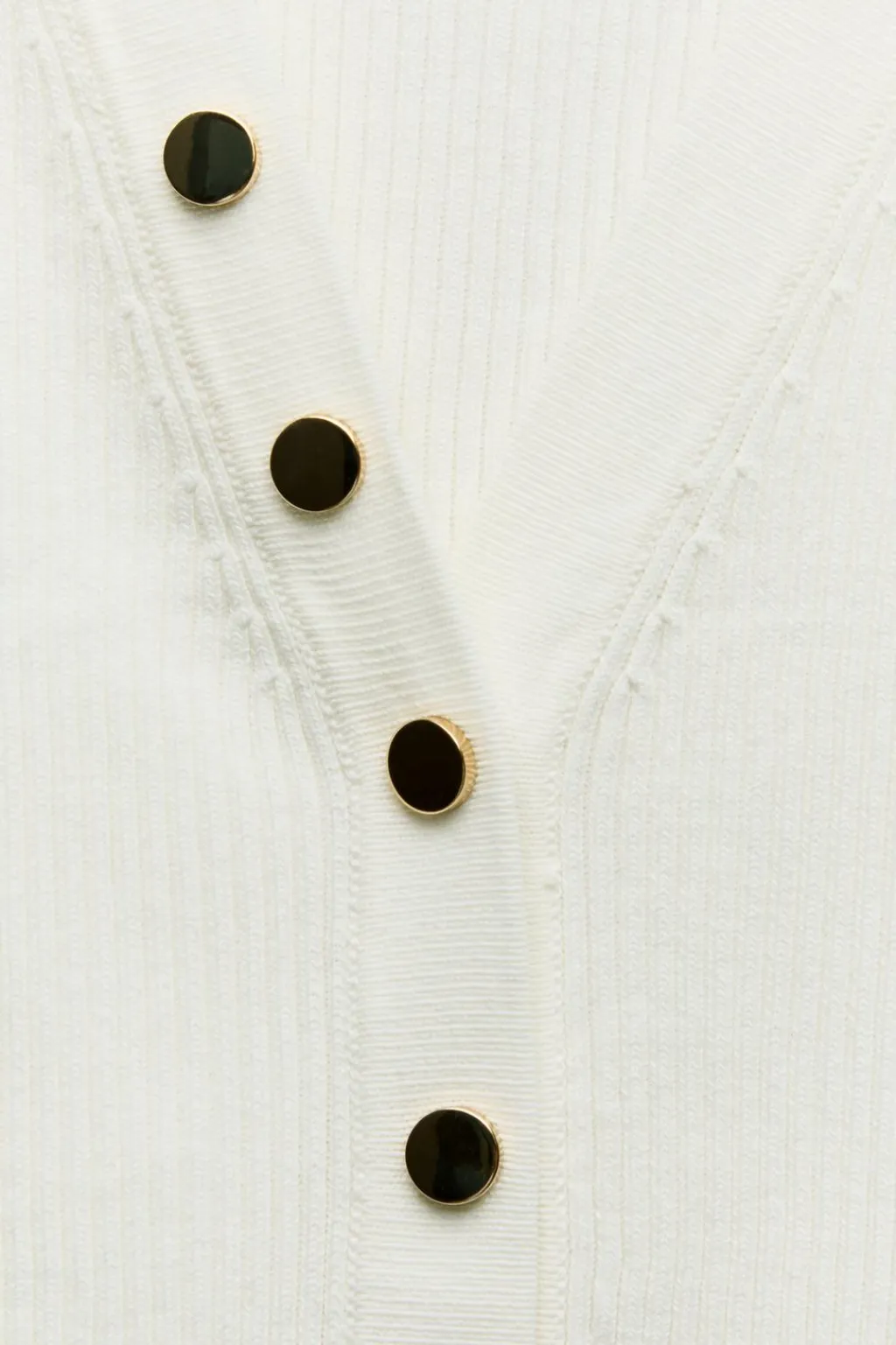 Hot TOP PUNTO LISO BOTONES DORADOS Mujer Cárdigan / Jerséis|Punto