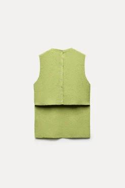 Fashion TOP PUNTO LISO BOTONES ESPALDA Mujer Cárdigan / Jerséis|Punto