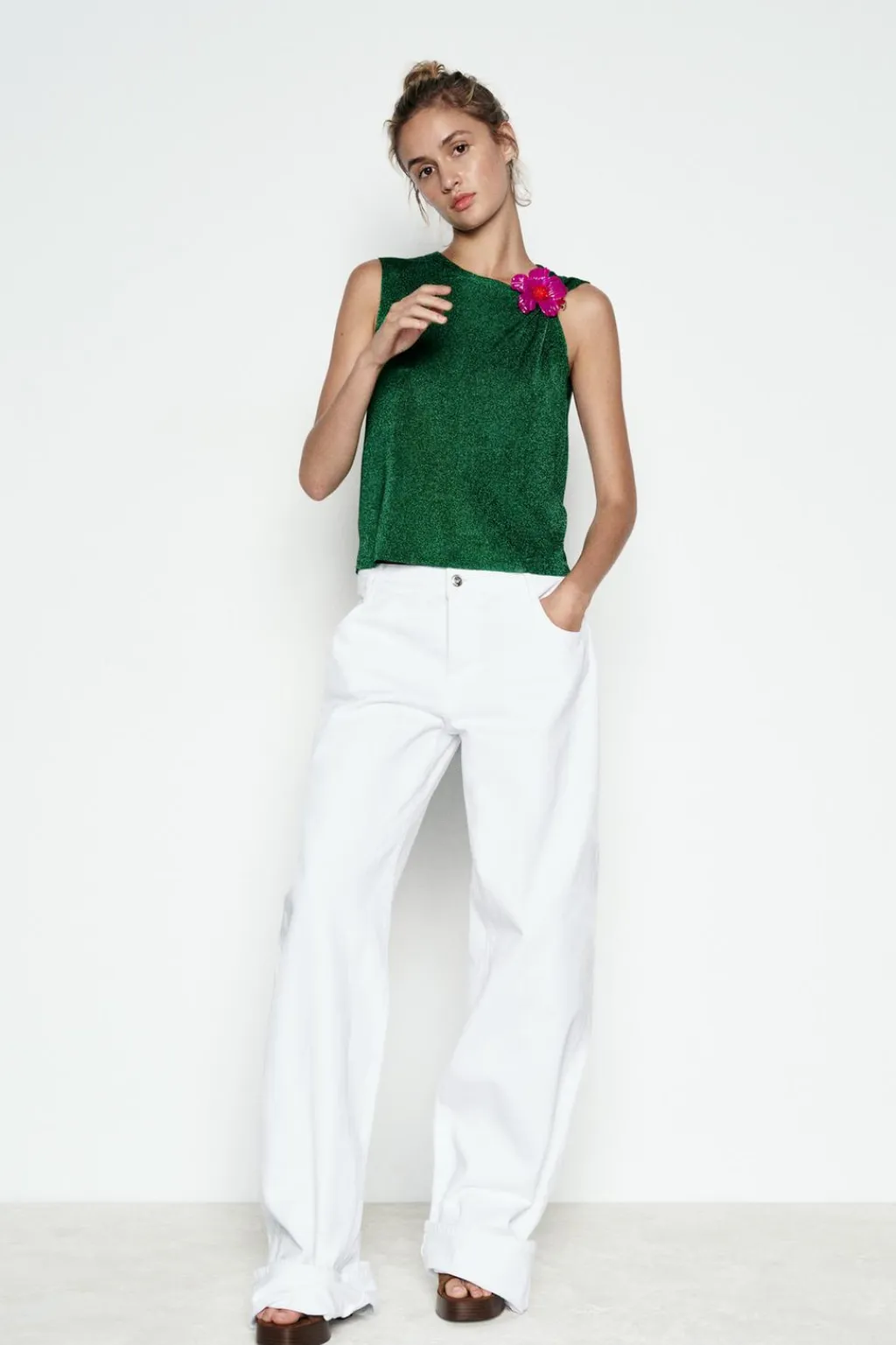 Hot TOP PUNTO LISO HILO METALIZADO Mujer Cárdigan / Jerséis|Punto