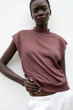 Best TOP PUNTO LISO MANGA SISA Mujer Cárdigan / Jerséis|Punto