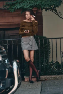 Hot TOP PUNTO LISO OFF SHOULDER Mujer Cárdigan / Jerséis|Punto