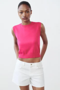 Discount TOP PUNTO LISO RIB Mujer Cárdigan / Jerséis|Punto