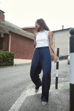 Outlet TOP PUNTO LISO VIVOS CONTRASTE Mujer Cárdigan / Jerséis|Punto