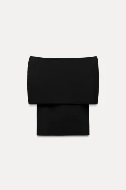 Outlet TOP PUNTO OFF SHOULDER ARANDELA METÁLICA Mujer Cárdigan / Jerséis|Punto