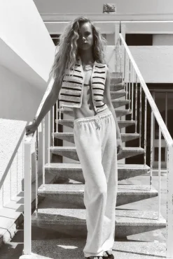 New TOP PUNTO RAYAS Mujer Cárdigan / Jerséis|Punto