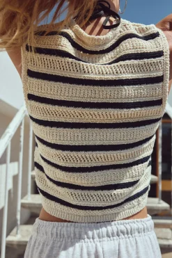 New TOP PUNTO RAYAS Mujer Cárdigan / Jerséis|Punto