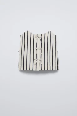 Niños ZARA 6 - 14 Años·Camisetas|6 - 14 Años·Total Look<TOP RAYAS LAZOS