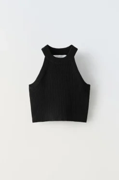 Niños ZARA 6 - 14 Años·Punto|6 - 14 Años·Camisetas<TOP RIB HALTER