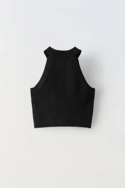Niños ZARA 6 - 14 Años·Punto|6 - 14 Años·Camisetas<TOP RIB HALTER