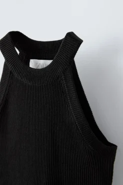 Niños ZARA 6 - 14 Años·Punto|6 - 14 Años·Camisetas<TOP RIB HALTER