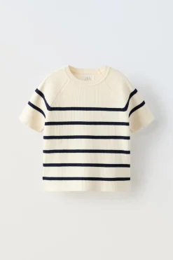 Niños ZARA 6 - 14 Años·Punto|6 - 14 Años·Camisetas<TOP RIB RAYAS