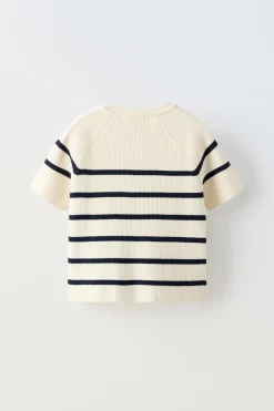 Niños ZARA 6 - 14 Años·Punto|6 - 14 Años·Camisetas<TOP RIB RAYAS