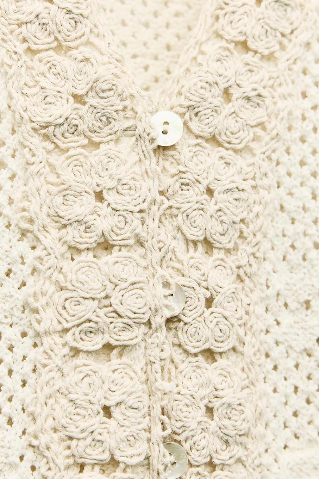 Discount TOP ROMÁNTICO PUNTO POINTELLE Mujer Cárdigan / Jerséis|Punto