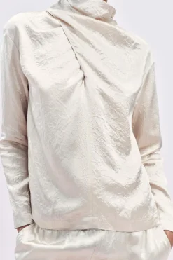 Sale TOP SATINADO DRAPEADO ZW COLLECTION Mujer Tops / Bodies