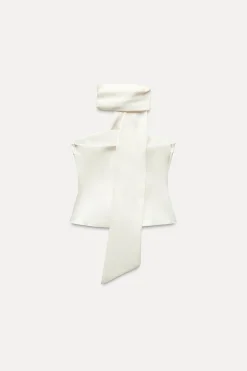 Outlet TOP SATINADO FOULARD Mujer Tops / Bodies