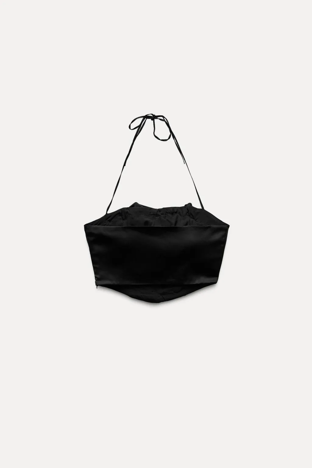 Fashion TOP SATINADO HALTER FLOR RELIEVE Mujer Tops / Bodies