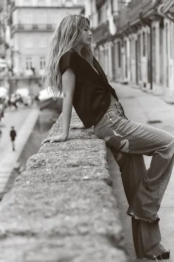 Fashion TOP SATINADO NUDO ESPALDA Mujer Tops / Bodies