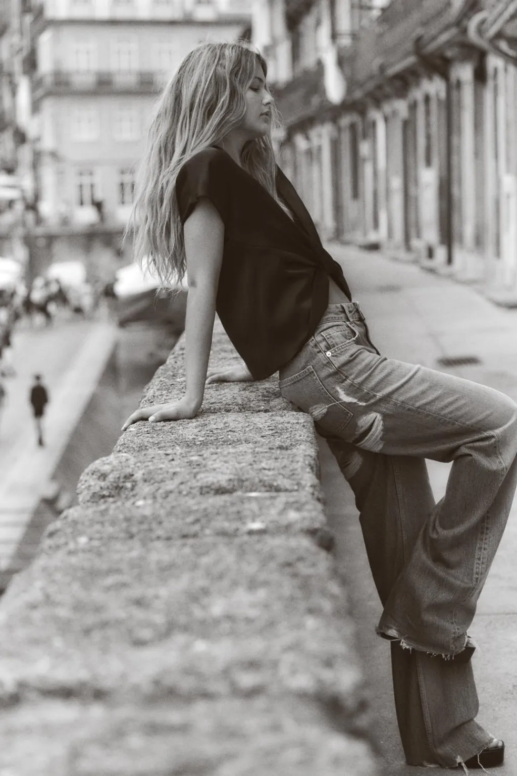 Fashion TOP SATINADO NUDO ESPALDA Mujer Tops / Bodies