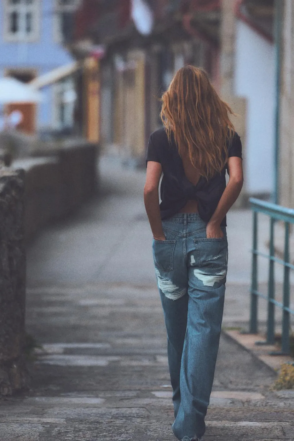 Fashion TOP SATINADO NUDO ESPALDA Mujer Tops / Bodies