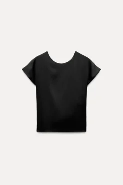 Fashion TOP SATINADO NUDO ESPALDA Mujer Tops / Bodies