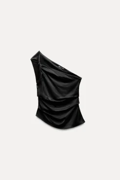 Sale TOP SATINADO PLIEGUES Mujer Tops / Bodies