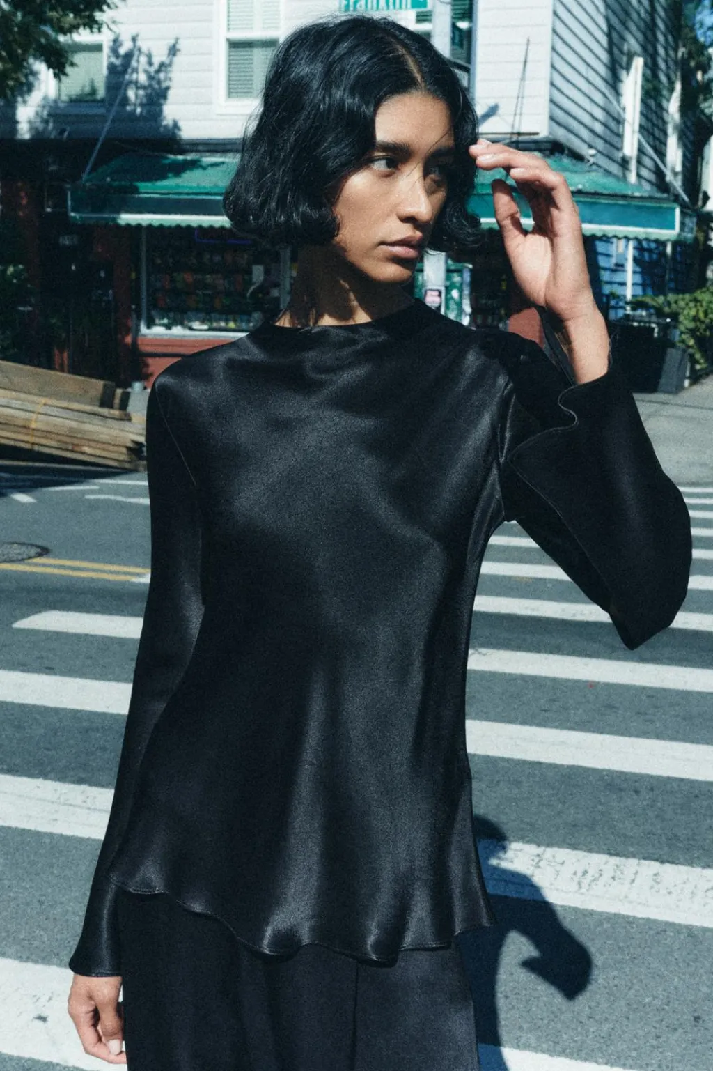 Hot TOP SATINADO ZW COLLECTION Mujer Tops / Bodies