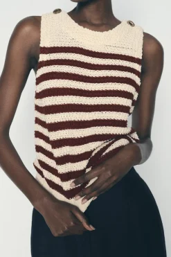 Outlet TOP SISA PUNTO BOTONES DORADOS Mujer Tops / Bodies