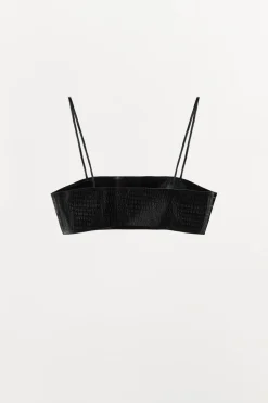 New TOP SUJETADOR PIEL GRABADO Mujer Lenceria