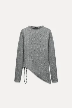 Outlet TOP TEXTURA ASIMÉTRICA Mujer Tops / Bodies